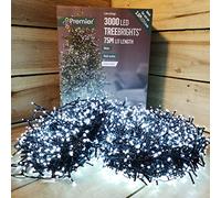 Premier Christmas 3000 LED Treebrights Timer White LEDs 75m