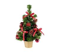 Premier Christmas Artificial Tree (30cm) (Green/Red)