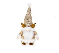 Premier Christmas Festive Sitting Weighted Nordic Gnome Reindeer Santa Gonk with Antlers 38cm