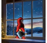 Premier Christmas Gonk infinity light - led mirror tunnel light - 3D christmas light decoration - 60cm cute gonk - christmas gnome light - multi coloured indoor christmas lights.