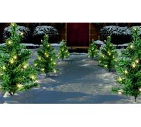 Premier Pre-Lit Christmas Tree Pathway Lights, 6 Pack, Green