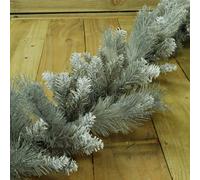 Premier Christmas Silver Garland With Some Glitter Tips - 1.8 Meter (6.5 Ft)