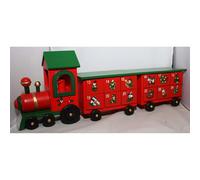 Premier Christmas Wooden Train Advent W-Two Carriages 45cm Toy