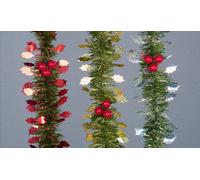 Premier Tinsel Holly Artificial Garland (One Size) (Green/Red)