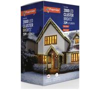 Premier ClusterBrights 2000 Warm White LED String Lights - 25 m
