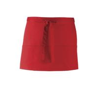 Premier Colours 3 Pocket Apron Workwear Pack of 2 in Red Premier Red