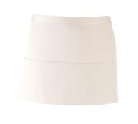 Premier Colours 3 Pocket Short Apron in White Premier White