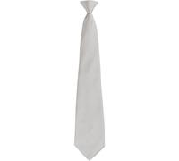 Premier Colours Fashion Plain Clip-On Tie in Silver Premier Silver One Size
