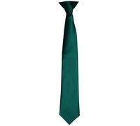 Premier Colours Mens Satin Clip Tie (Bottle) - Green - One Size
