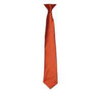 Premier Men's Colours Satin Clip Tie in Beige Premier Beige One Size
