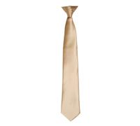 Premier Colours Mens Satin Clip Tie (Khaki) - One Size