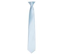 Premier Men's Colours Satin Clip Tie in Light Blue Premier Light Blue One Size