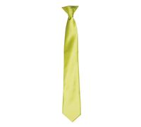 Premier Colours Mens Satin Clip Tie (Lime) - Green - One Size