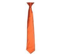 Premier Colours Mens Satin Clip Tie (Orange) - One Size