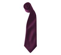 Premier Colours Mens Satin Clip Tie (Pack of 2) (Aubergine) - Purple - One Size