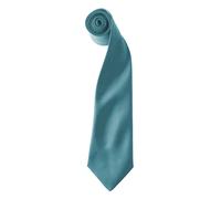 Premier Colours Mens Satin Clip Tie (Pack of 2) (Teal) - One Size