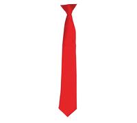 Premier Men's Colours Satin Clip Tie in Red Premier Red One Size
