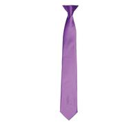 Premier Colours Mens Satin Clip Tie (Rich Violet) - One Size