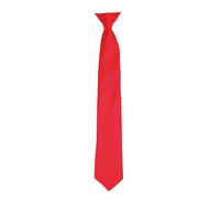 Premier Colours Mens Satin Clip Tie (Strawberry Red) - One Size
