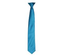 Premier Men's Colours Satin Clip Tie in Teal Premier Teal One Size