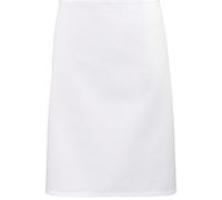 Premier Colours Mid Length Apron in White Premier White