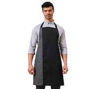 Premier Contrast Bibbed Full Apron Black/dark Grey (One Size)
