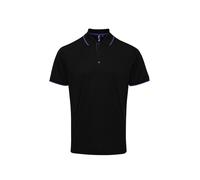 Premier Contrast Coolchecker® polo - Mens, 100% Polyester, Oeko-Tex
