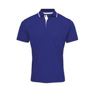 Premier Contrast Coolchecker® polo - Mens, 100% Polyester, Oeko-Tex