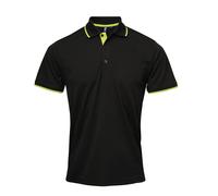 Premier Contrast Coolchecker® polo - Mens, 100% Polyester, Oeko-Tex