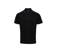 Premier Contrast Coolchecker® polo - Mens, 100% Polyester, Oeko-Tex