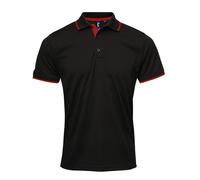 Premier Contrast Coolchecker® polo - Mens, 100% Polyester, Oeko-Tex