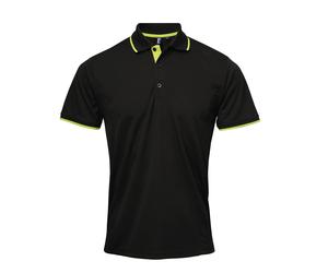 Premier Contrast Coolchecker® polo - Mens, 100% Polyester, Oeko-Tex