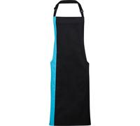 (One Size, Black/ Turquoise) Premier Unisex Contrast Workwear Bib Apron