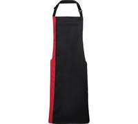 (One Size, Black/ Red) Premier Unisex Contrast Workwear Bib Apron