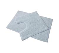 Premier Cotton Bath Mat Pedestal Set Blue