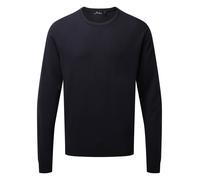 Premier Crew neck cotton-rich knitted sweater - Fine knit, Crew neck styling