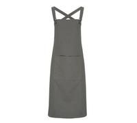 (One Size, Dark Grey) Premier Cross Back Barista Bib Apron