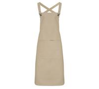(One Size, Khaki) Premier Cross Back Barista Bib Apron
