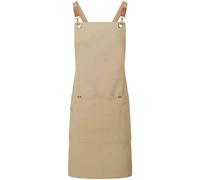 Premier Cross Back Bib Apron - Natural