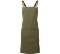 (One Size, Olive) Premier Cross Back Bib Apron