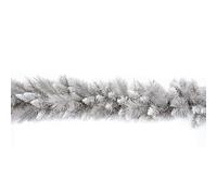 Premier Decorations 1.8m Silver Tipped Glitter Garland