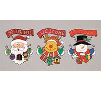 Premier Decorations 1 x 26cm GLITTER Christmas CHARACTER Lovely Festive WINDOW CLING, 1 Selected at random!