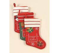 Premier Decorations 1 x 41cm Festive CHRISTMAS STOCKING with LETTER TO SANTA POCKET, 1 Selected at random!
