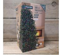 Premier Decorations 12.5m MULTI COLOUR 500 LED Supabright CHRISTMAS TREEBRIGHT Festive LIGHTS for 1.5m Tree
