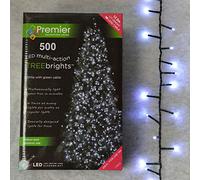 Premier Decorations 12.5m White 500 LED Supabright Christmas TREEBRIGHT Festive Lights for 1.5m Tree