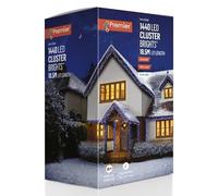 Premier Decorations 1440 LED Pastel Cluster Lights 18.5m Enchanted Blue, White & Purple