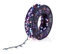 Premier Decorations 150 Frosted Cap Light String with Rainbow LEDs With Timer