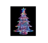 Multi Coloured Soft Acrylic LED Christmas Tree Light Up Garden 1M