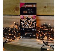 Premier Decorations 200 Battery Operated Multi Function Time Lights Lights Vintage Gold