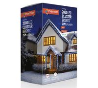 Premier Decorations 2000 Multi Action Cluster Lights With White Led White